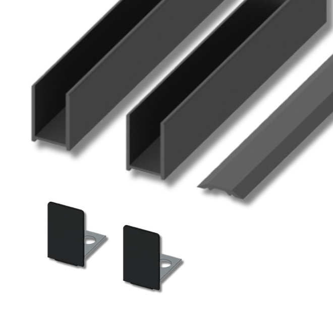 Abacus 8mm Surface Channel Pack Matt Anthracite