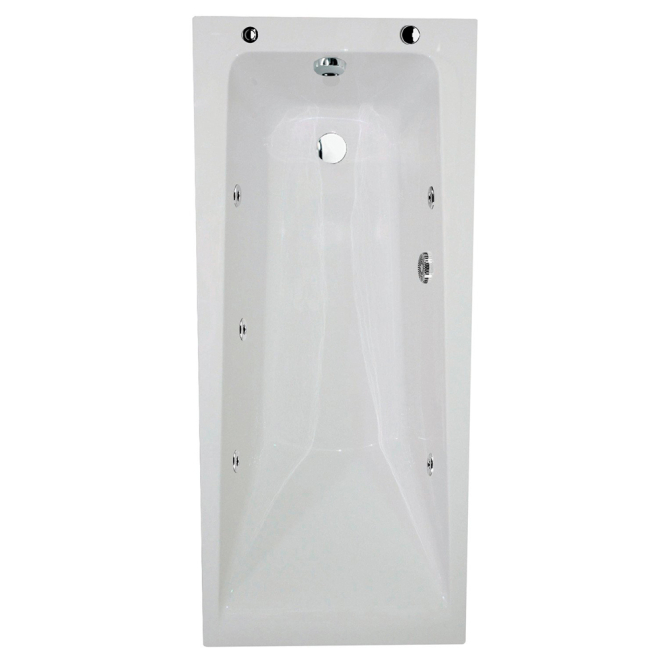 Aquabathe Atlanta 1700 x 700 Single Ended 6 Jet Whirlpool Bath