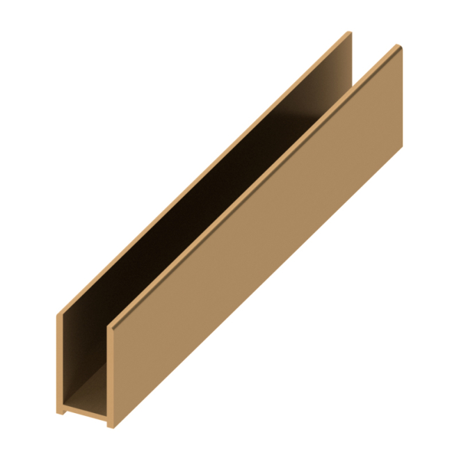 Wet Room 8mm Glass Surface Channel 1200mm - Brushed Brass