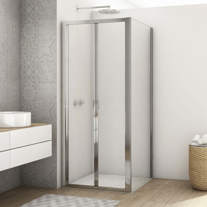 Kudos Divera 900mm Chrome Bi-Fold Shower Door