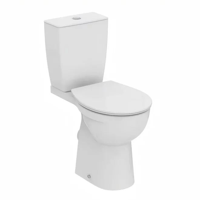 Ideal Standard Close Coupled Comfort Height Toilet with Soft Close Seat - Eurovit+ 