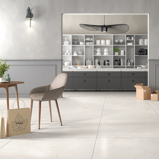 Elegant Onyx Beige Polished 600 x 1200 Porcelain Floor & Wall Tiles - 1.44m2