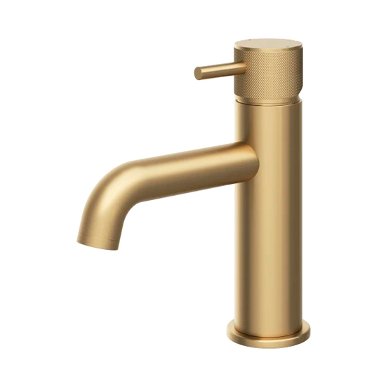 Abacus Iso Pro Mono Basin Mixer - Brushed Brass