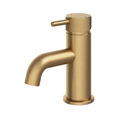 Abacus Iso Pro Mini Mono Basin Mixer - Brushed Brass