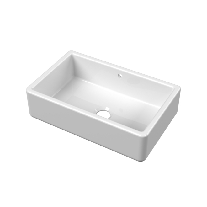 Nuie Fireclay Thick Edged Butler Sink - 795 x 500 x 220mm