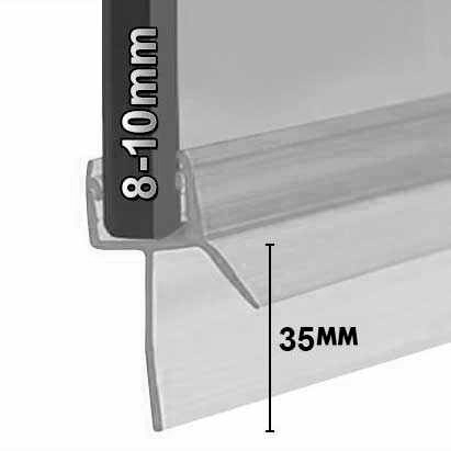 Replacement Shower Seal Up To 35mm Gaps - 8-10mm Glass Thickness