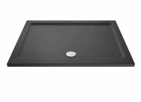 Nuie Pearlstone 1500 x 760mm Slate Grey Rectangle Shower Tray