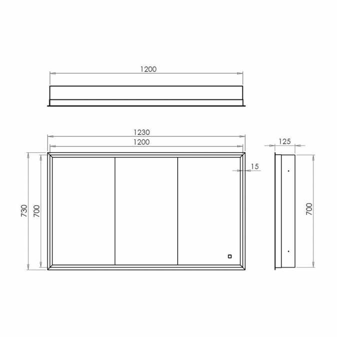 HiB Vanquish 120 LED Recessed Cabinet - 47900