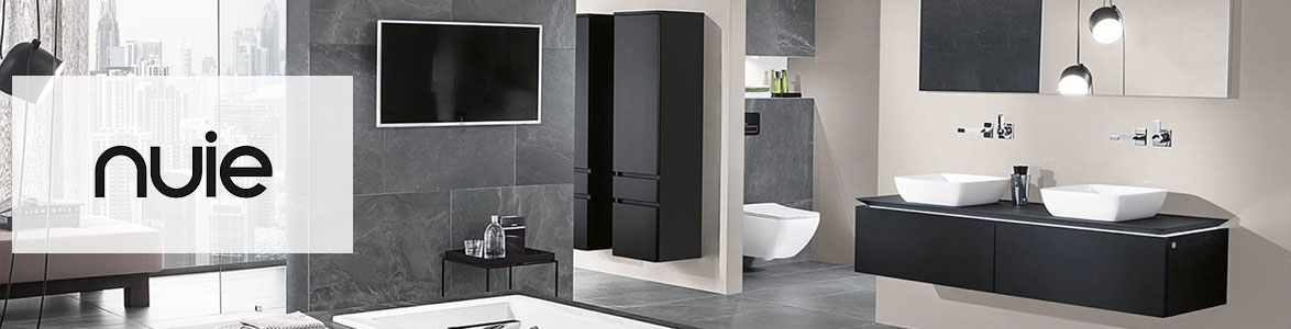 A complete bathroom suite by Nuie.