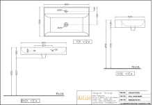 Artize Linea 650x470MM White Counter Top Basin