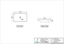 Synergy Cirque 380mm White Countertop Basin