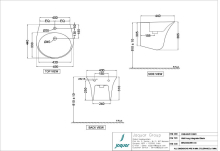 Jaquar Designer Corner Wall Hung Basin 315mm  