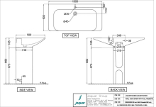 Jaquar Laguna Wall Hung Basin - 800mm 