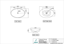 Flauto Fluted Rectangle Ceramic Counter Top Basin