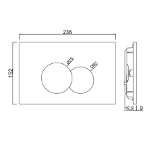 Continental Prime Chrome Flush Plate by Jaquar