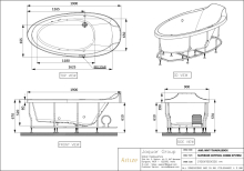 Sommer L Shaped Shower Bath 1700 x 850/700mm - Right Handed