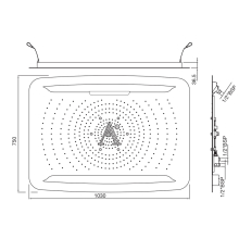 Artize Rainjoy Lumos Chrome 480 x 330MM 1 Shower Head by Jaquar 