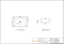 Artize Lexa 800x520MM White Wall Hung Basin With Fixing Accessories