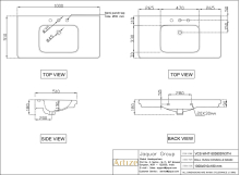 Artize VIC White 1000x510MM Wall Hung Console Basin With Fixing Accessories