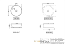 Artize VIC White 1000x510MM Wall Hung Console Basin With Three Tap Hole & Fixing Accessories 