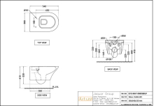 Velino Rimless Wall Hung Pan including Soft Close Seat - Tissino