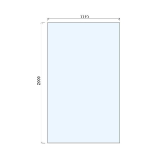 Abacus 10mm Wetroom Panel with Brushed Nickel Profile - 1090mm