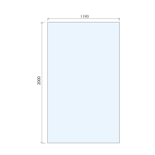 Abacus 8mm Wetroom Panel with Brushed Nickel Profile - 1090mm