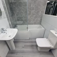 Crest Full Bathroom Suite with Shower Bath