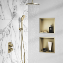 Scudo Brushed Bronze 300 x 300 Shower Niche