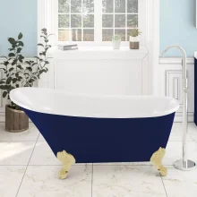 Beaufort Richmond 1620 x 690mm Blue Tradtional Freestanging Bath