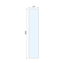 Abacus 8mm Wetroom Panel with Brushed Nickel Profile - 290mm