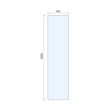 Abacus 10mm Wetroom Panel with Matt Black Profile - 290mm