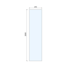 Abacus 10mm Wetroom Panel with Brushed Nickel Profile - 835mm