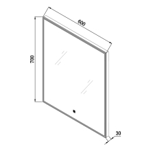 Villeroy & Boch More To See One LED Bathroom Mirror 500 x 600mm