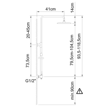 Niagara Arlington Traditional Shower Handset Slide Rail Kit