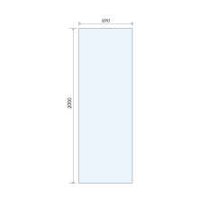 Abacus 10mm Wetroom Panel with Brushed Nickel Profile - 1190mm