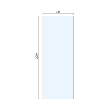 Abacus 8mm Wetroom Panel with Brushed Bronze Profile - 690mm