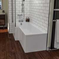 Carron Quantum 1500 x 700/850 Square Shower Bath - Carronite 