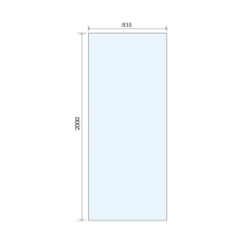 Abacus 10mm Wetroom Panel with Brushed Nickel Profile - 1190mm