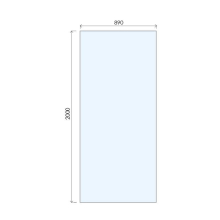 Abacus 10mm Wetroom Panel with Brushed Nickel Profile - 835mm