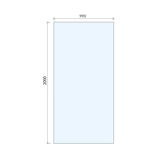 Abacus 10mm Wetroom Panel with Brushed Nickel Profile - 290mm