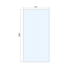 Abacus 8mm Wetroom Panel with Matt Black Profile - 590mm