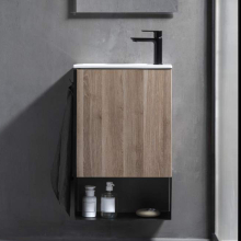 Roca Matt Black Mini Pro 465mm Washbasin and Vanity Unit