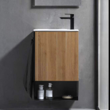Roca Western Oak Mini Pro 465mm Washbasin and Vanity Unit