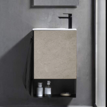 Roca Concrete Grey Mini Pro 465mm Washbasin and Vanity Unit