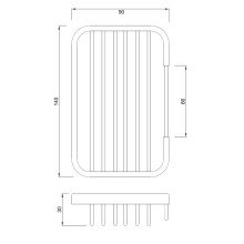 Britton Small Chrome Soap Basket A28CHR 