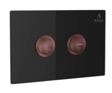 Artize Cilica Pneumatic Black Glass Control Plate In Antique Copper