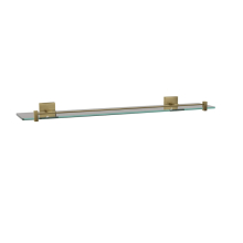 Jaquar Kubix Prime 600mm Long Glass Shelf In Antique Bronze