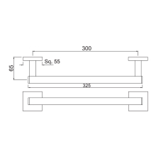 Jaquar Continental 300mm Chrome Towel Rail  