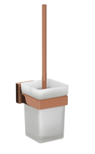 Jaquar Kubix Prime Blush Gold PVD Square Toilet Brush And Holder 